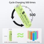 JiajaX 600mAh Rechargeable AA Solar Batteries (4 Pack)