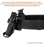 TACNEX Quick Release Flashlight Holder with Clip