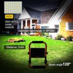 50W LED Work Light, 4300LM Portable Floodlight