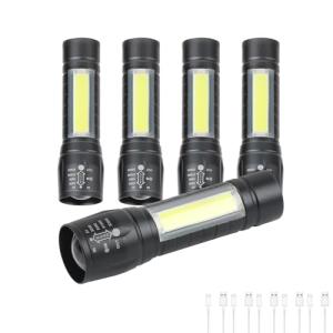 Hilngav Mini LED Flashlight 5-Pack USB-C Rechargeable