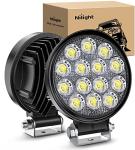 Nilight 4.5-inch 42W Round LED Pods - 2 Pack