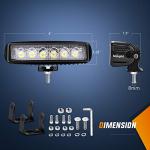 Nilight 18W LED Light Bar Pods - Flood Lights