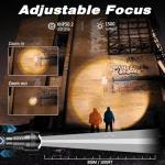 ISUNMEA 1500LM Rechargeable Zoomable LED Flashlight