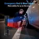 JIJ Rechargeable Tactical Flashlight 3-Pack, 7 Modes