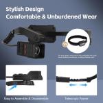 KunHe Rechargeable LED Headlamp with Earhooks, 5 Modes