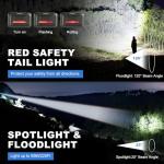 Ultra-Bright Rechargeable Headlamp with Red Safety Light