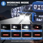 Ultra-Bright Rechargeable Headlamp with Red Safety Light