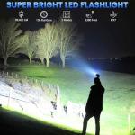 Super Bright 99,000 Lumens Rechargeable Flashlight (2 Pack)