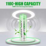 WENJOOP 16-Pack Rechargeable AAA Batteries 1100 mAh