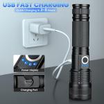 Super Bright 99,000 Lumens Rechargeable Flashlight (2 Pack)