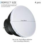 4 Pack Soft Cover Diffuser Sock for Flash Lights
