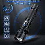 Super Bright 99,000 Lumens Rechargeable Flashlight (2 Pack)