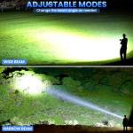 Super Bright 99,000 Lumens Rechargeable Flashlight (2 Pack)