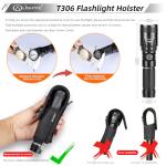 T306 Tactical Flashlight Holster Pouch - Fits 1-1.2”