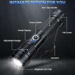 Super Bright 99,000 Lumens Rechargeable Flashlight (2 Pack)