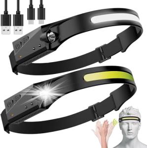 Avlxt LED Headlamp 2 Pack - Rechargeable and Waterproof