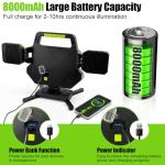 SYLSTAR 55W 5000LM Magnetic Rechargeable Work Light