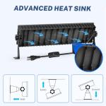 2 Pack 100W LED Shop Lights, 11000LM