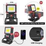 Tresda Rechargeable LED Work Light, 2-Pack