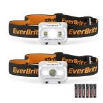 EverBrite 4-Mode LED Headlamp, Water-Resistant, 2-Pack