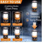Rechargeable 1800LM LED Camping Lantern 2 Pack