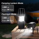 Portable Hand Crank Solar Camping Lantern with USB