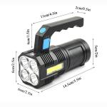 Wrrozz High Lumens USB Rechargeable Tactical Flashlight