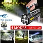 Wrrozz High Lumens USB Rechargeable Tactical Flashlight