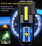 Wrrozz High Lumens USB Rechargeable Tactical Flashlight