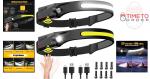 Rechargeable Headlamp 230° Wide Beam, 2PCS