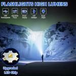 3-Pack Super Bright Rechargeable Tactical Flashlights