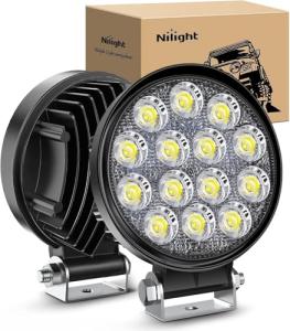 Nilight 4.5-inch 42W Round LED Pods - 2 Pack