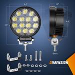 Nilight 4.5-inch 42W Round LED Pods - 2 Pack