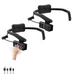 KunHe Rechargeable LED Headlamp with Earhooks, 5 Modes