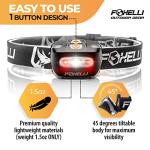 Foxelli LED Headlamp for Camping and Hiking