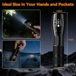 2 Pack High Lumens Zoomable LED Tactical Flashlights