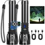 Rechargeable High Lumens Flashlight 2-Pack