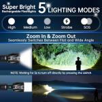 Rechargeable High Lumens Flashlight 2-Pack