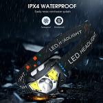 LHKNL Rechargeable LED Headlamp with Motion Sensor
