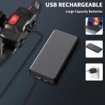 Bright Rechargeable Aluminum Headlamp with Adjustable Focus