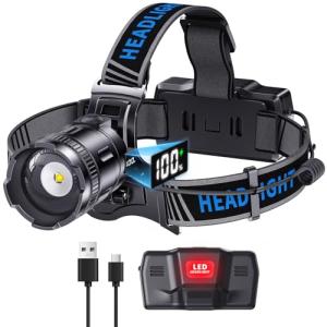 Rechargeable 2000 Lumens LED Headlamp with Motion Sensor