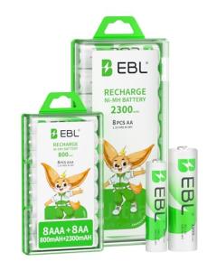 EBL 16 Rechargeable AA and AAA Battery Set