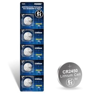 PGSONIC CR2450 3V Lithium Battery Pack (5)