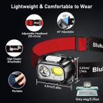 Blukar 2000L Rechargeable Motion Sensor Headlamp - 2 Pack