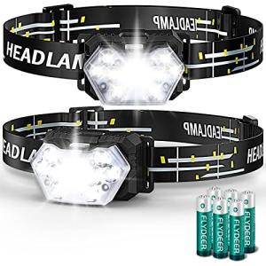 2000 Lumen 9 LED Headlamp 2-Pack - Ultra Bright
