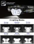 2000 Lumen 9 LED Headlamp 2-Pack - Ultra Bright