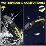 Rechargeable 3-Pack LED Headlamps with Motion Sensor