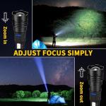 Bright Rechargeable Tactical Flashlights - 2 Pack