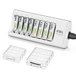 EBL 8-Bay Rechargeable Battery Set and Charger