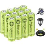 Brightown Rechargeable AA Batteries - 12-Pack, 1000mAh